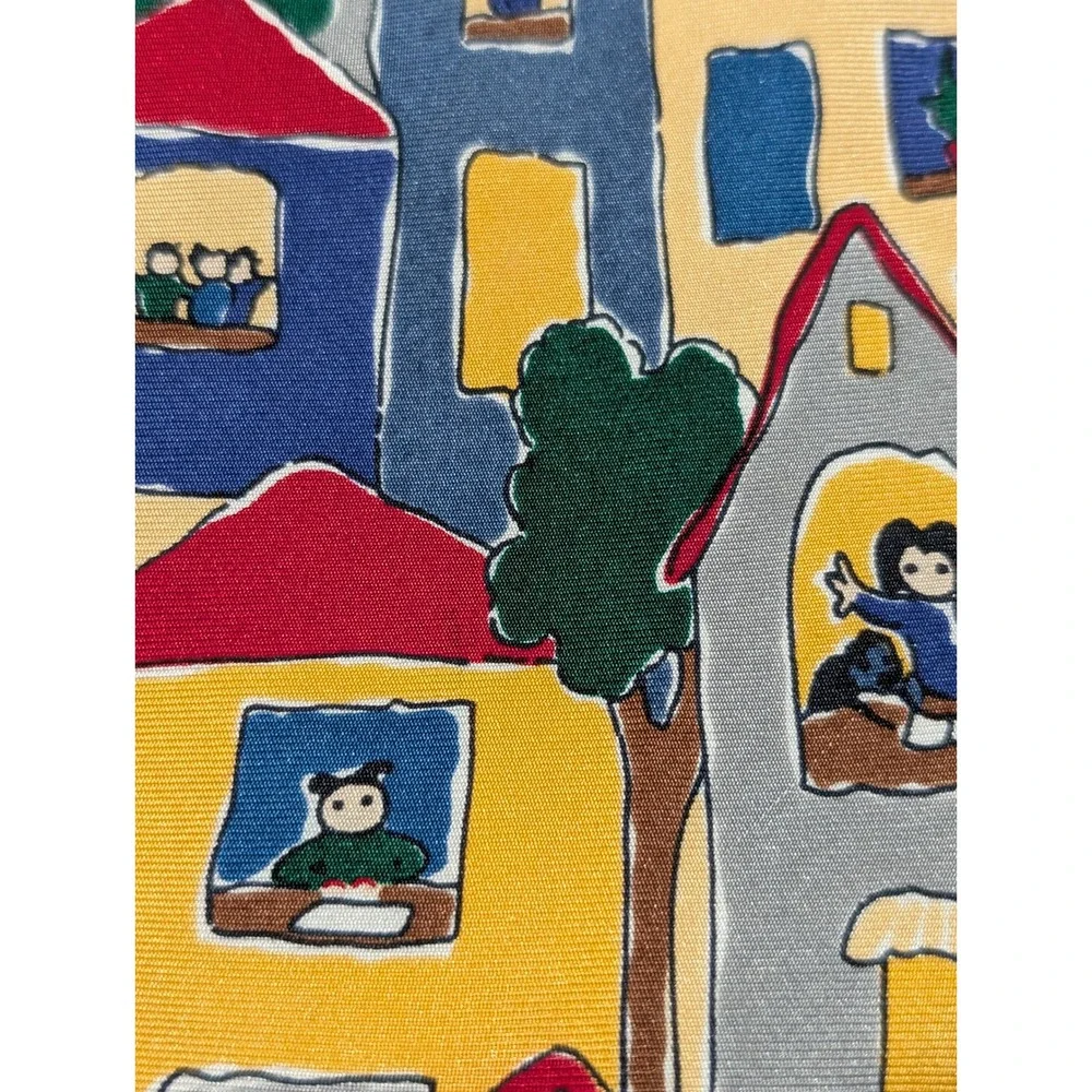 Save the Children Tie Mens Multicolor Big‎ Big City Silk Novelty Art Cityscape